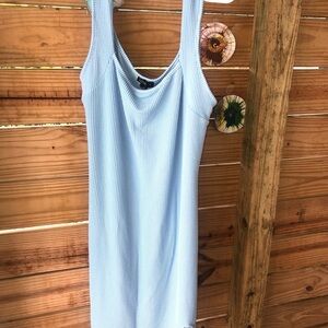 Love Brand Sky Blue Ribbed Dress